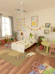 Skybrands Dino Bedtuene 135X200 Jungen Bedtuene Dinosaurier Baumwolle 2Tlg Kinder Bedtuene Dinosaurier 135X200 + Borsa Naty Shop