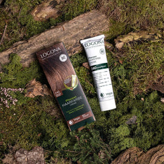 LOGONA Natural Cosmetics Plant Hair Colour Cream 240 Nougat Brown, Colorant natural pentru păr castaniu cu henna, cremă colorantă pentru tonuri de maro, colorare pentru păr închis la culoare, 150ml Vopsea pentru par Naty Shop