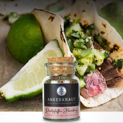 Ankerkraut Steakpfeffer Hamburg, Pfefferkörner Hausmischung, grober Steakhouse-Pfeffer, frische Note, Universal Allrounder, Lecker Kochen mit Qualität, 80 g im Korkenglas
