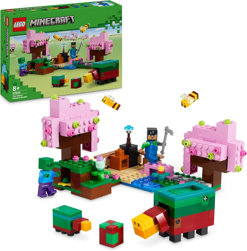 LEGO Minecraft Frutteto di fiori di ciliegio Giardino giocattolo da esplorare con Sunny, Sniffer, Zombie e le api Regalo per i giocatori per ragazzi e ragazze 21260 Set di costruzioni di 8 anni Acquista il titolo predefinito del LEGO-Store