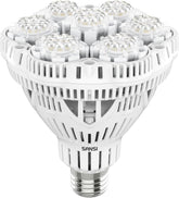 SANSI 36W Spettro completo E27 Pianta da interno LED Coltiva la luce Alta PPFD Lampade per coltivazione per serra Giardino Fiore Verdura idroponica Dimensioni Ø11,5 * 13,3 cm