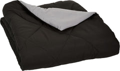 Amazon Basics cuvertură din microfibră, poate fi utilizată pe ambele părți, 220 X 240 Cm, gri / negru Plapumi si pilote Naty Shop
