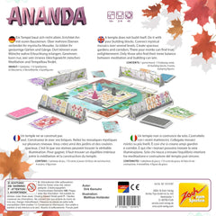 Zoch Ananda - Un gioco da tavolo strategico con influenze meditative, costruzione di templi utilizzando tattiche, monaci che meditano in aree colorate, raccolta di punti karma, gioco per famiglie dai 10 anni in su.
