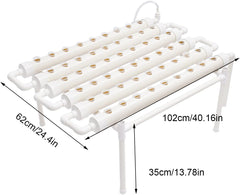 Hydroponische Systeme Grow Set Hydrokultur Plant Vegetale Idroponico Pflanzen BewäSserung System Garten Kit Attrezzo da giardino Pflanze Sites Growing Hydroponisches Anzuchtsystem 54LöCher 6Rohr