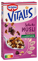 Dr. Oetker Vitalis Muesli al cioccolato fondente: Muesli da colazione al cioccolato fondente, confezione da 6 (6 x 600 g)