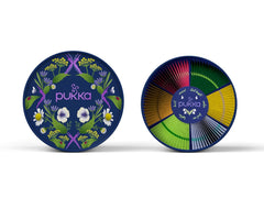 Set cadou ceai Pukka, cutie ceai organic Premium Selection „Wellness Von Früh Bis Spät”, matcha, curcuma, set ceai, idee cadou, 6 variante, 90 pliculețe de ceai