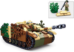 Seconda guerra mondiale - Deutscher Jagdpanzer (524 Teile), Spielset, Steckbausteine, mit Spielfigur, für Kinder ab 4 Jahren, Mehrfarbig