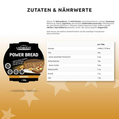 Layenberger Prower Bread Walnut, Eiweiß- Und Ballaststoffquelle, Ohne Konservierungsmittel, Ohne Hefe, Ohne Mehl, Mit 14G Protein Pro 100G, (1 X 500G) Miscela per cuocere e cuocere Naty Shop