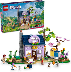 LEGO Friends Casa e giardino fiorito L'apicoltore, set da costruzione, set da gioco natura, regalo per ragazze 12+, set di modelli costruibili, 4 minifigure e figure di animali, gatto e coniglio 42669 Set da costruzione Besuche den LEGO-Store Titolo predefinito