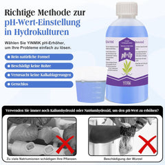 Regolatore di pH per coltura idroponica, liquido pH Up e pH Down, fluido regolatore di pH per abbassare o aumentare il valore del pH, tampone Premium 250 ml, adatto a tutti i sistemi idroponici (suolo e acqua)