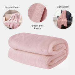 Coperta in pile di flanella Brentford, extra morbida, grande, soffice, calda, copriletto per camera da letto, letto singolo, divano, divano, rosa cipria - 120 x 150 cm Letti e coperte Beuche den Brentfords-Store