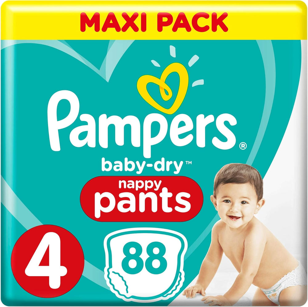 Pampers (vecchia versione), mutandine, taglia 4, 9 kg-15 kg, confezione da tre (1 x 88 pannolini)