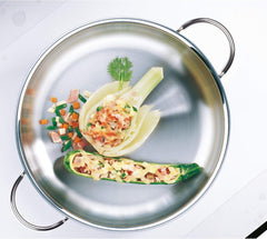 WMF Profi teglia/arrostiera 28 cm induzione, padella in acciaio inox Cromargan, scoperta Pentole e Padelle Naty Shop