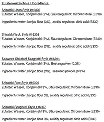 Miyata Shirataki Scatola mista di 5 diverse varietà, tagliatelle di farina Konjac, 5 confezioni (5 x 270 g)