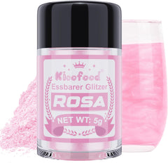 Kicofood, glitter commestibili, 5 grammi, vari colori Glitter Naty Shop Rosa