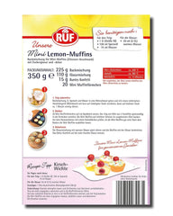 Mini muffin RUF al limone, preparato da forno al gusto di limone, 350 grammi Kitchen Naty Shop