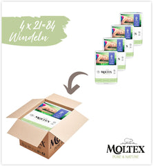 Pannolini biologici Pure & Nature Taglia 6 XL (17-28 kg) Confezione mensile da 84 pannolini biologici