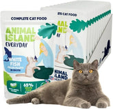 Nassfutter Alleinmenü Katze Adult Filets Kabeljau in Brühe Hoher Feuchtigkeitsgehalt Packung, 12 x 85g