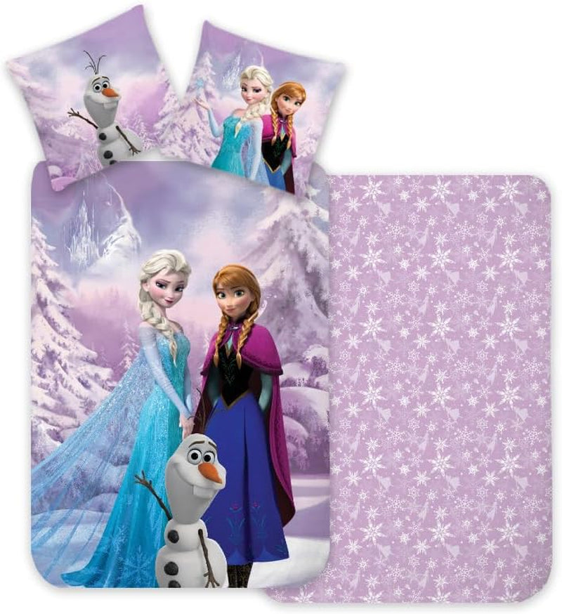 Biancheria da letto, Frozen, cotone, reversibile, Biancheria da letto Elsa, Anna e Olaf - bambini Naty Shop Titolo predefinito