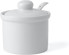 Holst Porcelain AT 216 FA1 Canister 0.17 L Butoi cu Lingură, alb, 8.5 x 8.5 x 6.5 cm