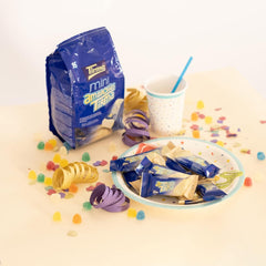 Mini Wafer Al Cioccolato Bianco Tirma | (16 unità x 13,5 g), 216 g | Delicata farcitura alla crema | Non OGM | Adatto ai vegetariani | Confezionati singolarmente | Spuntino al sacco