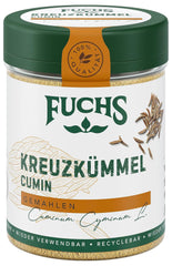 Fuchs Gewürze - Kreuzkümmel gemahlen - zum Würzen von Couscous, Hummus und Falafel - ingredienti naturali - 50 g in wiederverwendbarer, recyclebarer Dose