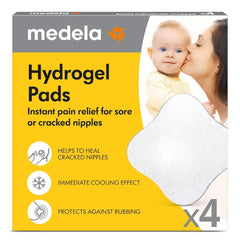 Medela Assorbenti Hydrogel - sollievo immediato e raffreddamento per capezzoli irritati - riutilizzabili - confezione da 4 assorbenti sterili, confezionati singolarmente Accessori Alimentazione e Allattamento Bebe Naty Shop