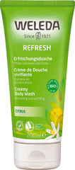 WELEDA Organic Refresh Shower Gel Vegan, gel doccia unisex, gusto limone / arancia, 200 ml Naty Shop Default Title
