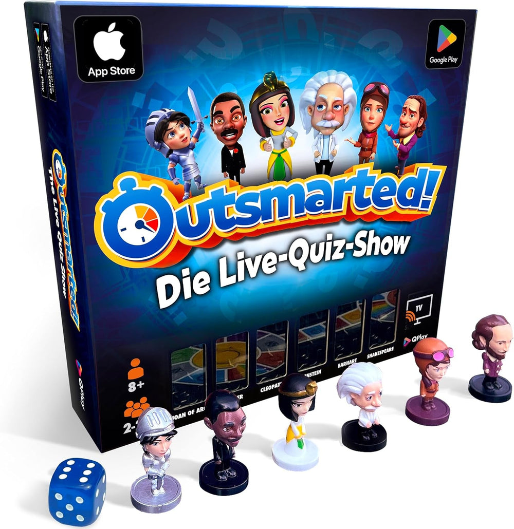 Outsmarted – Jocul de societate cu quiz digital | Copii, adolescenți și adulți | Seară de jocuri de generație următoare pentru familie și prieteni | 2–24 de jucători | Vârste 8+ | Peste 10.000 de întrebări