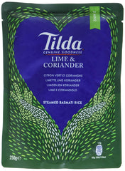 TILDA Riso Basmati al Vapore con Lime e Coriandolo per Microonde, 250g