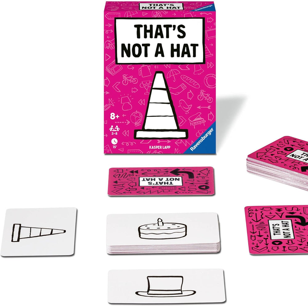 Ravensburger - 20954 That's Not a Hat - Gioco di società, gioco di carte per 3-8 giocatori, intrattenimento divertente per bambini dagli 8 anni in su - Regali di compleanno