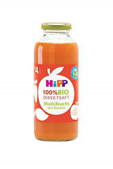 Succhi Hipp 100% biologici, Multifruit con carota, confezione da 6 (6 x 330 ml) Naty Shop 6 x 330 ml Multifruit Con Carota