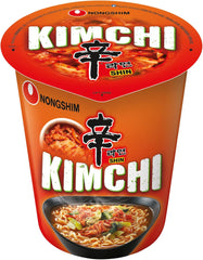Noodles istantanei Nong Shim Kimchi Ramyun - Zuppa di ramen coreana in tazza - preparazione rapida - 1 confezione da 75g