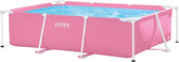 Intex 28266NP - Piscina fuori terra rettangolare con telaio, 1662 L, acciaio e PVC, rosa, 220x150x60 cm