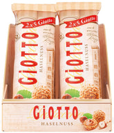 GiOTTO – specialità di pasticceria preparata secondo un'originale ricetta italiana – guscio di wafer, ripieno di crema al latte e nocciole e glassa a pezzetti di nocciola – 10 x 21,5g