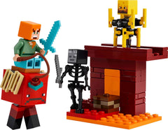 LEGO Minecraft Duello di lava nelle profondità, Giocattolo per fan dei videogiochi, Fortezza con minifigure tra cui Alex, Scheletro Wither, Lohe e Strider, Regalo per ragazze e ragazzi di 6 anni 21266 Set da costruzione Beuche den LEGO-Store