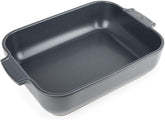 Peugeot Appolia Rechteckige Auflaufform Mit Griffen, Keramik, Schiefer / Grau, 7.2X31X21.7 Cm, Fassungsvermögen: Ca. 2 L, 60060 Stampi e teglie Naty Shop Schiefergrau