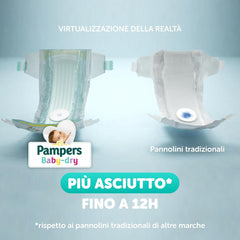Pampers Baby Dry XL Taglia 6 (15-30kg), 111 Pannolini + 500 Punti Coccola Extra Gratis