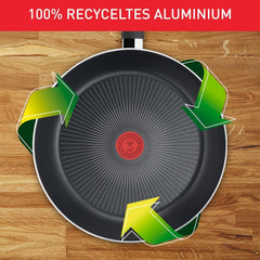 Tefal Recycled on, padella in alluminio riciclato al 100%, rivestimento antiaderente, induzione Pentole e Padelle Naty Shop