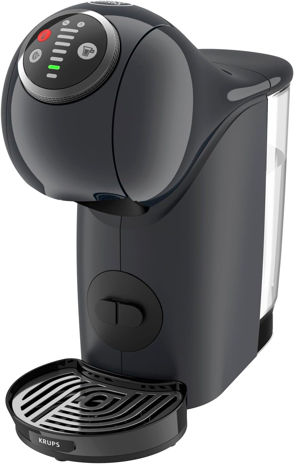 NESCAFÉ Dolce Gusto Genio S Plus de Krups, aparat de cafea compact cu capsule, capacitate 0,8 litri, 1500 wați, avertizare automată de detartrare, gri cosmic, KP340B