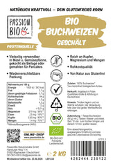 Hrișcă organică PassionBio 2 kg - ambalaj resigilabil - calitate alimentară crudă