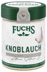Fuchs Gewürze - Aglio granulato - würzig-zwiebliger Geschmack für Tzatziki, Knoblauchbutter oder Gemüsegerichte - ingredienti naturali - 85 g in wiederverwendbarer, recyclebarer Dose