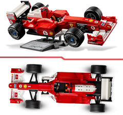 LEGO Icons Ferrari F2004 und Michael Schumacher - F1 Rennwagen Modellbau für Erwachsene - F1 Modellauto Set mit V10-Motor & sammelbarer Fahrer Minifigur - Formel 1 Geschenk zum Vatertag - 11375