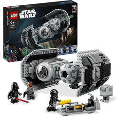LEGO Star Wars Kit modello bombardiere TIE con minifigure di Darth Vader con spada laser e droide Gonk, giocattolo costruibile Starfighter in regalo 75347 Set da costruzione Beuche den LEGO-Store Single