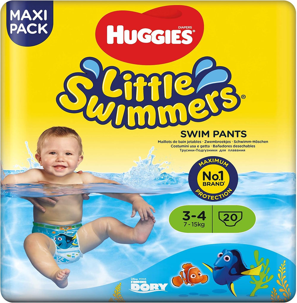 Pannolini da nuoto Huggies Little Swimmers, taglia 3-4 (7-15 kg), 1 confezione da 20