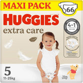 Scutece Huggies Extra Care pentru bebeluși, Disney, mărime 5 (12-22 kg), 2 pachete X 33 scutece Mama si Copilul Naty Shop