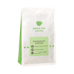 Coffee - Nagambika Estate I 100% Arabica I Kaffeebohnen 250g I Ideal für Moka kanne, Siebträger, Vollautomat, Brühkaffee & French Press mit schokoladig, nussigen Aromen I mittlere Röstung