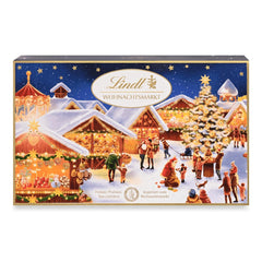 Cioccolata Lindt | Scatola di praline natalizie | Praline natalizie assortite da 200g ricoperte di finissimo cioccolato al latte | Regalo di cioccolato per Natale