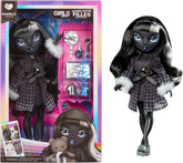 Rainbow High Shadow High Girl's Night – Shanelle Onyx – Păpușă la modă de 28 cm în nuanțe de gri, păr negru și ținută cu accesorii și pieptene – Pentru colecționari și copii cu vârsta de 6 ani și peste