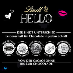 Lindt HELLO Cheesecake Al Cioccolato E Fragole | Barretta 100g | Cioccolato al latte con ripieno di crema al quark alla fragola | Tavoletta di cioccolato | Regalo al cioccolato (confezione da 5)